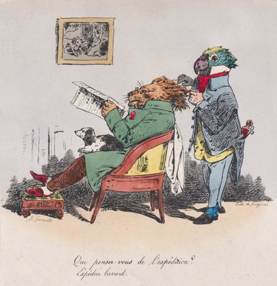 What Do You Think of the Expedition from Metamorphoses of the Day, 1829 by Pierre Langlumé