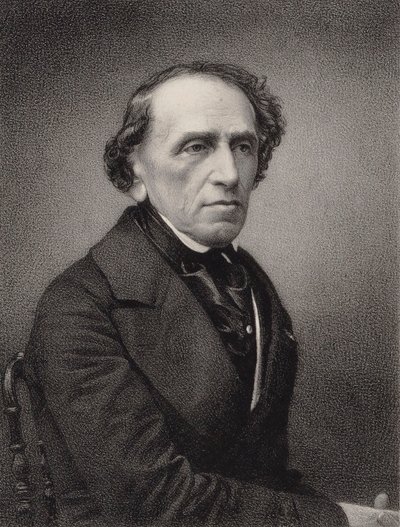 Portrait of the Composer Giacomo Meyerbeer by Pierre Lanith Petit