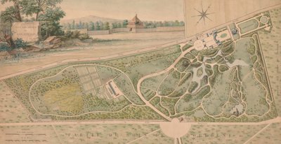Plan for the Garden of the Château de Bagatelle, 1817 by Pierre Lapie