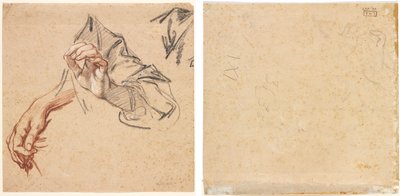 Study of Hands (recto); Sketch of a Hand (verso) by Pierre Lenfant