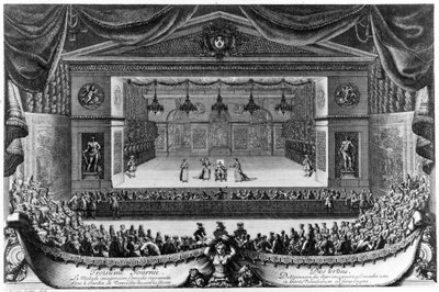 Third Day: Le Malade imaginaire, comedy represented in the Garden of Versailles in front of the Grotto in 1676, engraving by Pierre Lepautre by Pierre Lepautre