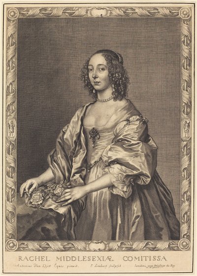 Rachel, Countess of Middlesex by Pierre Lombard after Sir Anthony van Dyck