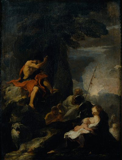 St. John the Baptist Preaching in the Wilderness by Pierre Louis Cretey or Cretet