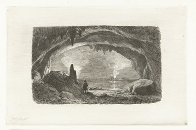 Man with Rowboat in the Caves of Han by Pierre Louis Dubourcq