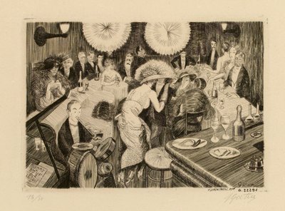 The Bar at Le Boeuf sur le Toit by Pierre Louis Gatier