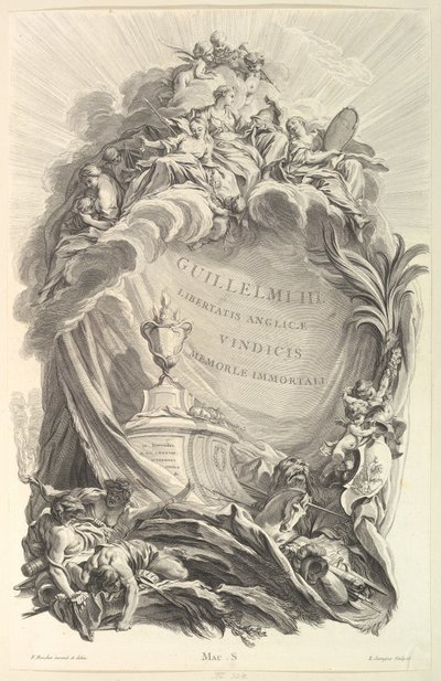 Frontispiece for the Tomb of William III, ca. 1736 by Pierre Louis de Surugue