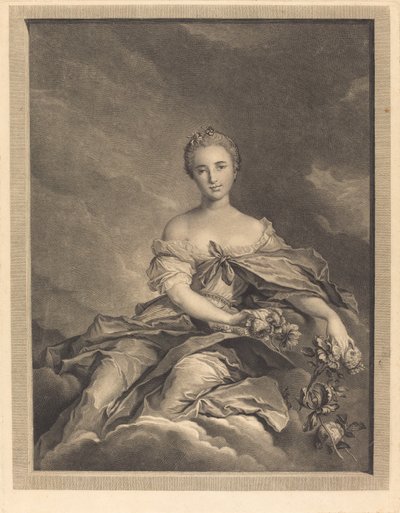 Flora at Her Rising by Pierre Maleuvre after Jean Marc Nattier