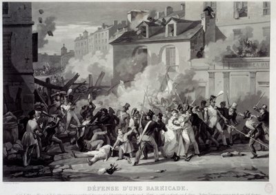 Defense of a Barricade During the July Revolution by Pierre Martinet
