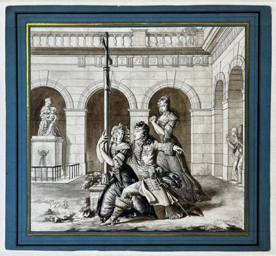 Louis XIV Pleading with Louise de La Vallière at the Carmelite Convent at Chaillot by Pierre Maximilien Delafontaine