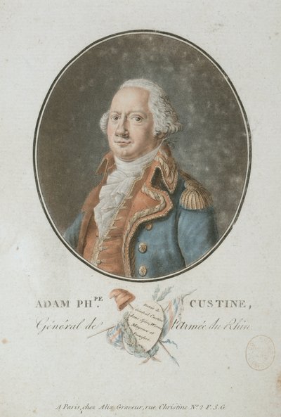 Comte Adam Philippe de Custine, 1793 by Pierre Michel Alix