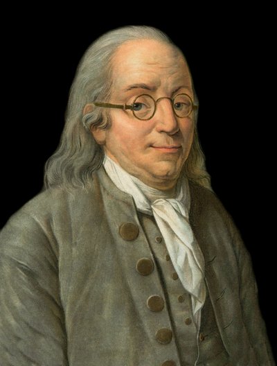 Portrait of Benjamin Franklin (1706-1790), American physicist, philosopher, and politician - engraving by Pierre Michel Alix by Pierre Michel Alix