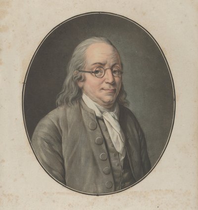 Portrait of Franklin, after Vanloo by Pierre Michel Alix