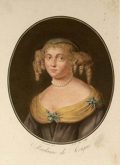 Portrait of Marie de Rabutin-Chantal, Marquise de Sévigné 1626-1696, 1797 by Pierre Michel Alix