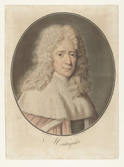 Portrait of Charles de Montesquieu (Collection des Grands Hommes) by Pierre Michel Alix