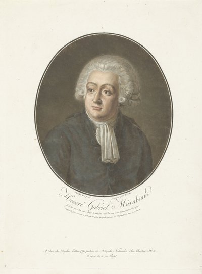Portrait of Honoré Gabriel Mirabeau by Pierre Michel Alix