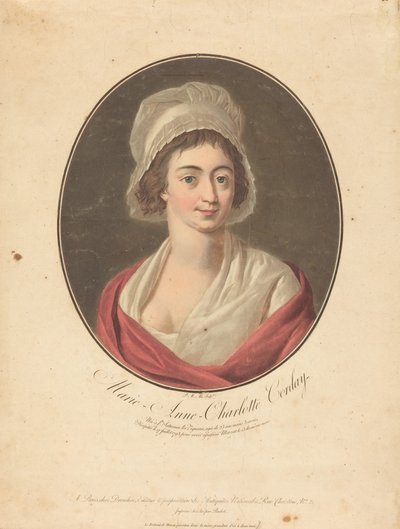 Charlotte Corday by Pierre Michel Alix after Jean François Garnerey