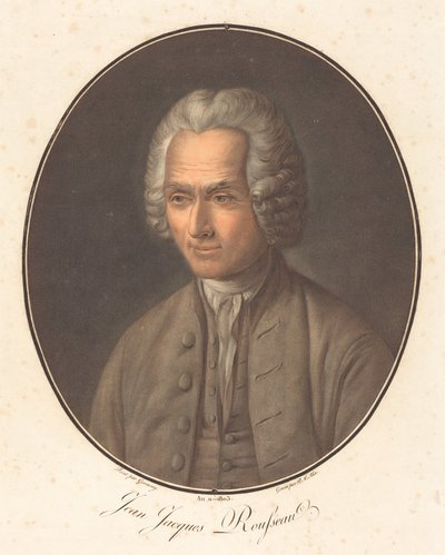 Jean Jacques Rousseau by Pierre Michel Alix after Jean François Garnerey
