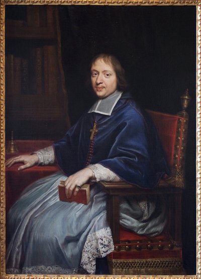 Portrait of Jacques Benigne Bossuet (1627-1704), During His First Appointment as Bishop of Condom (Gers), in His Library. Painting by Pierre Mignard (1612-1695), Oil on Canvas by Pierre Mignard