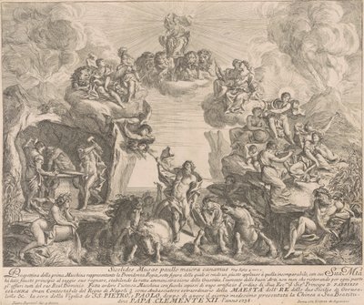 The Prima Macchina for the Chinea of 1738: Allegory of Regal Providence by Pierre Parrocel