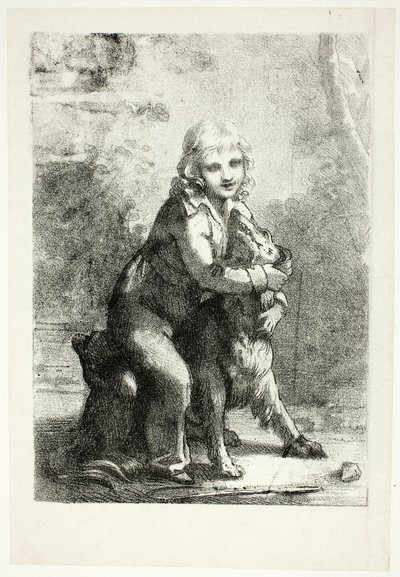 Child with Dog by Pierre Paul Prud