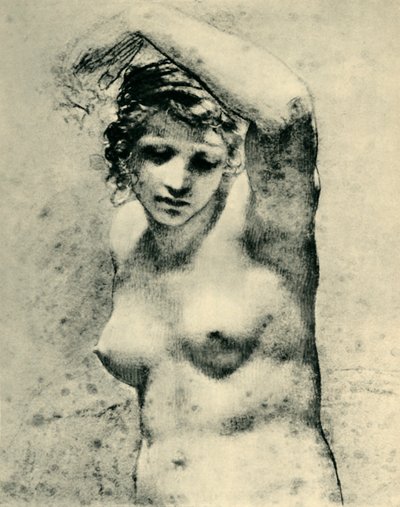 Female Nude Raising One Arm by Pierre Paul Prud