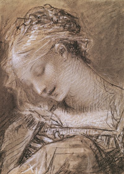 Head of the Virgin by Pierre Paul Prudhon