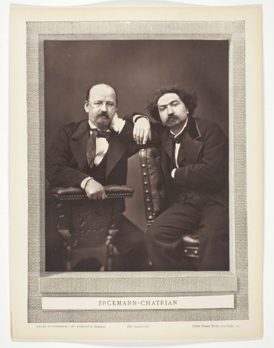 Émile Erckmann (French writer, 1822-1899) and Alexandre Chatrian (French writer, 1826-1890) by Pierre Petit