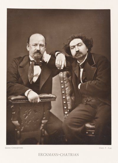 Emile Erckmann and Charles Chatrain by Pierre Petit