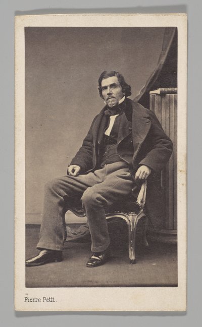 Studio Portrait: Eugène Delacroix Seated in Chair by Pierre Petit