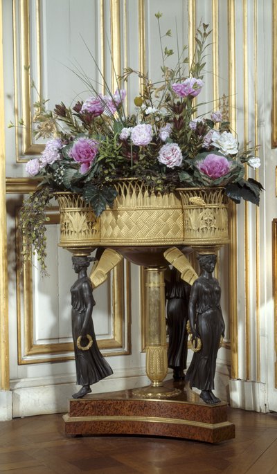 Jardiniere with Four Baskets in Gold Bronze Around 1807 by Pierre Philippe (attr. to) Thomire