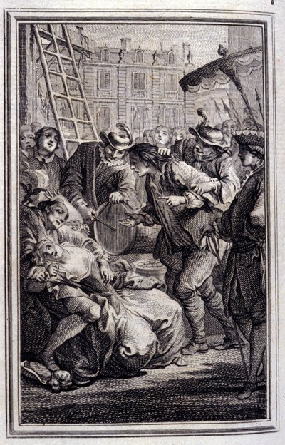 Belphegor - in “Tales et nouvelles en vers” by Jean La Fontaine. 1776. Illustration by P.P. Choffard by Pierre Philippe Choffard