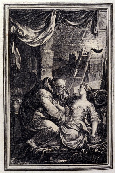 Le Devil en Hell - in “Tales et nouvelles en vers” by Jean La Fontaine. 1776. Illustration by P.P. Choffard by Pierre Philippe Choffard