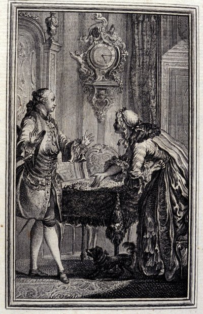 Le Gascon punished (Illustration by P.P. Choffard) by Pierre Philippe Choffard