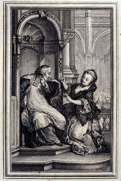 Le Mari confessor (Illustration by P.P. Choffard) by Pierre Philippe Choffard