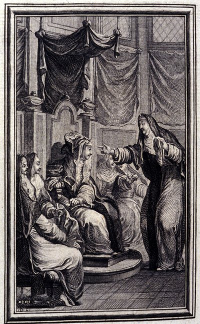 le psaltier - in “Tales et nouvelles en vers” by Jean La Fontaine. 1776. Illustration by P.P. Choffard by Pierre Philippe Choffard