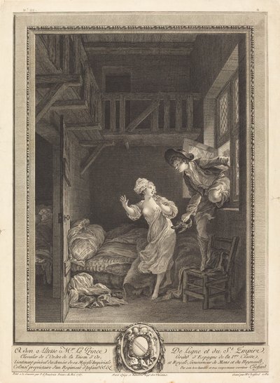 Walk Softly, Speak Quietly by Pierre Philippe Choffard after Pierre Antoine Baudouin