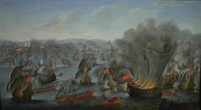 Naval Battle of Palermo 1676 by Pierre Puget