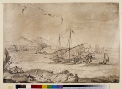 Ships in the Harbor of Marseille - with the Cartridge by Pierre Puget