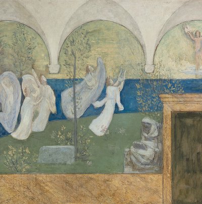 (Detail) from a Preparatory Painting for Les Muses Inspiratrices Acclament le Génie, Messager de Lumière by Pierre Puvis de Chavannes