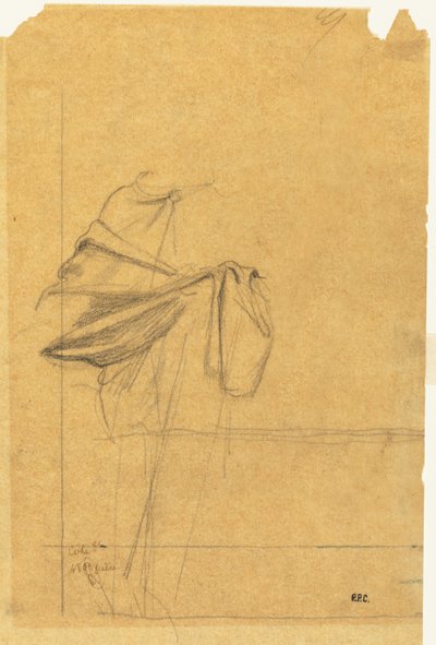 Drapery Study, Second Half 1800s by Pierre Puvis de Chavannes