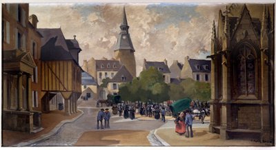 The Calf Market at Place St Sauveur, Dinan by Pierre Raighasse