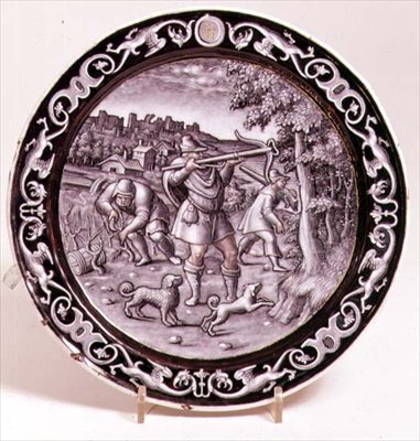 Limoges Plate, One of Set of 12 Depicting the Months of the Year by Pierre Reymond