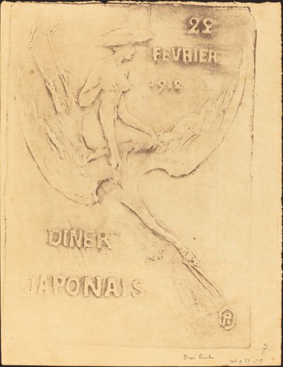 Woman and Bird, 22 February 1912, Japanese Dinner by Pierre Roche