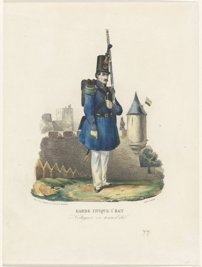 Belgian Civic Guard on Duty, 1830 by Pierre Simonau
