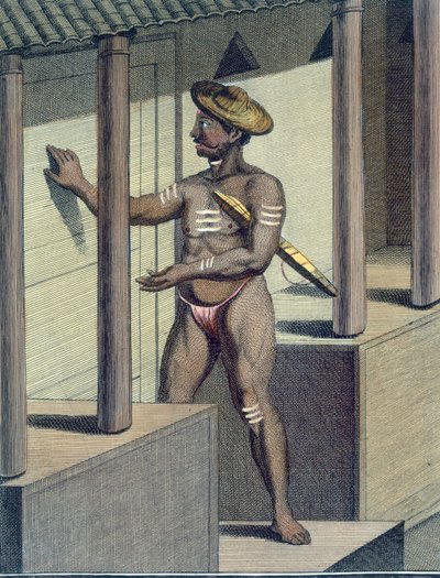 Carépatré Pandaron (religious devotee vowed to silence), engraved by Poisson, from 