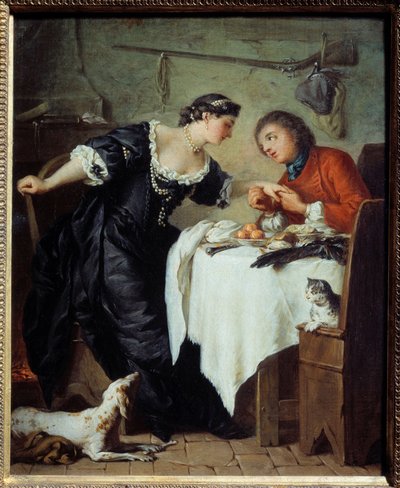 The falcon. Illustration of a fable by Jean de La Fontaine by Pierre Subleyras