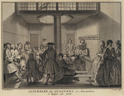 Man preaching at a meeting of Quakers in Amsterdam, Netherlands by Pierre Tanje