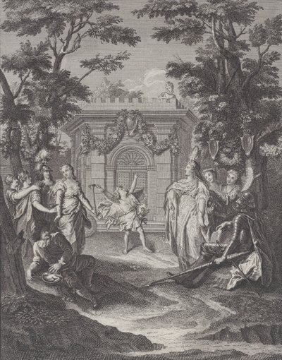 Plate 13: entrance of Love and Wealth to Gamache