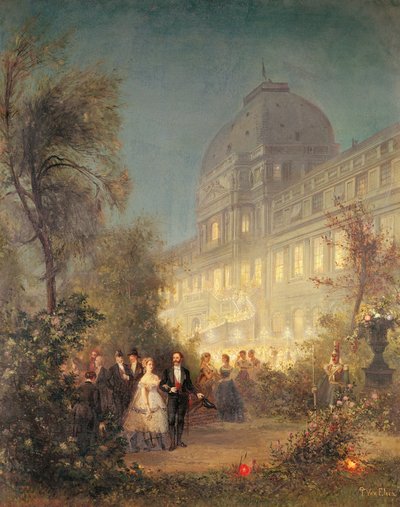 Evening Party at the Tuileries, 10th June 1867 by Pierre Tetar van Elven
