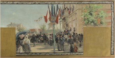 Sketch for Bagnolet Town Hall: Summer. The Bagnolet Festival on the Day of the Crowning of the Rose Queen by Pierre Vauthier